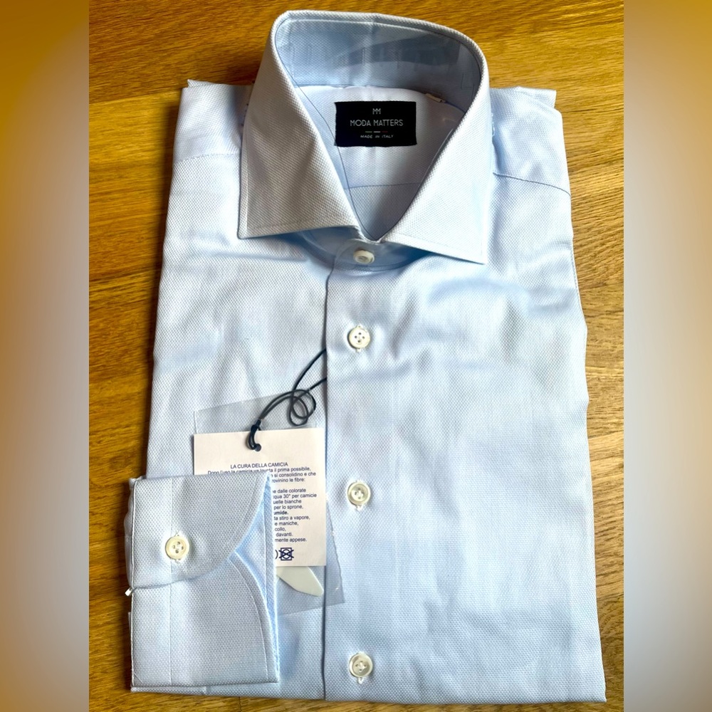Moda Matters Pale Blue Royal Oxford Dress Shirt